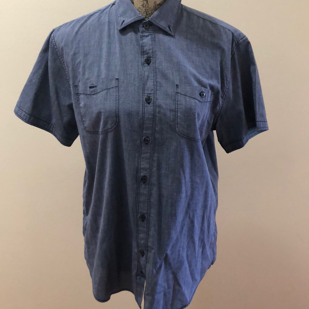 Michael Brandon  mens blue button up